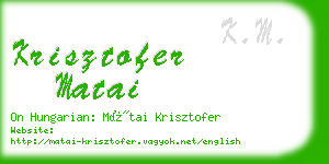 krisztofer matai business card